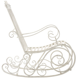 Sedia a dondolo Smilla bianco antico